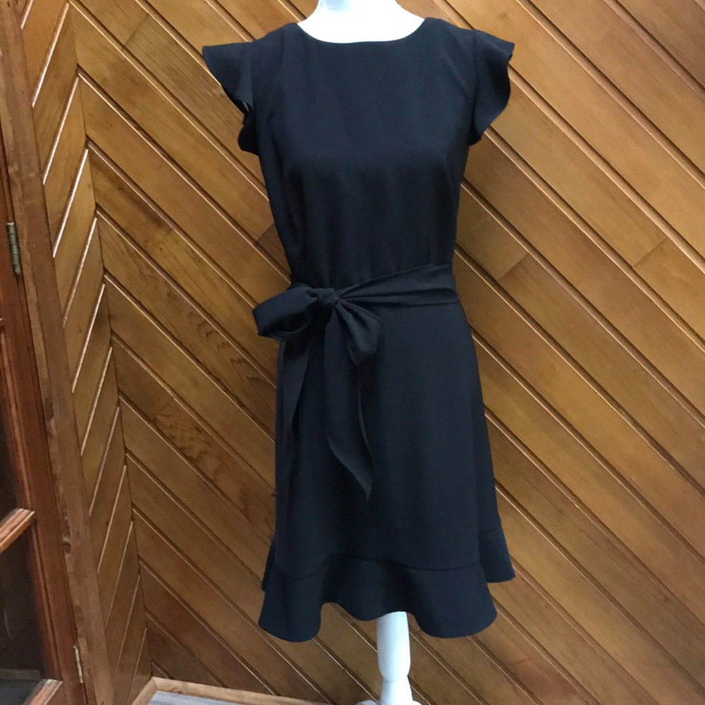 LOFT PLUS Little black belted dress NEVER WORN